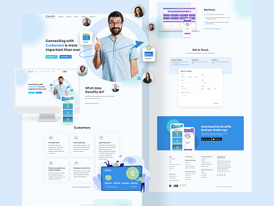 Denefits Web Concept 2 3d add task animation brand design branding clean ui connect people connectivity design dribble shot graphic design illustration logo motion graphics