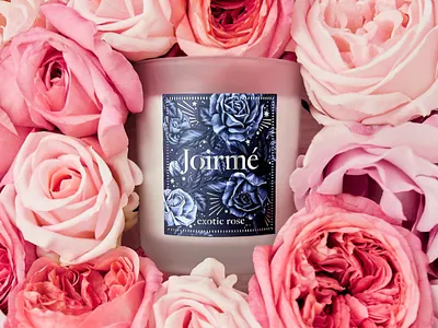 Candle Label / Packaging Illustration botanical candle floral illustration indesign label packaging pattern product design sticker surface design