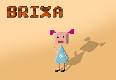 Brixa character design fictional graphic design illustration typogaphy