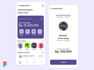 Ui Exploration of Harapan Bank Mobile Banking Apps app bank design exploration mobile banking ui ui concept ui design ui exploration uiconcept uidesign ux ux design