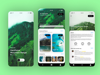 Travel App UI Design Concept app branding design illustration logo ui ux website