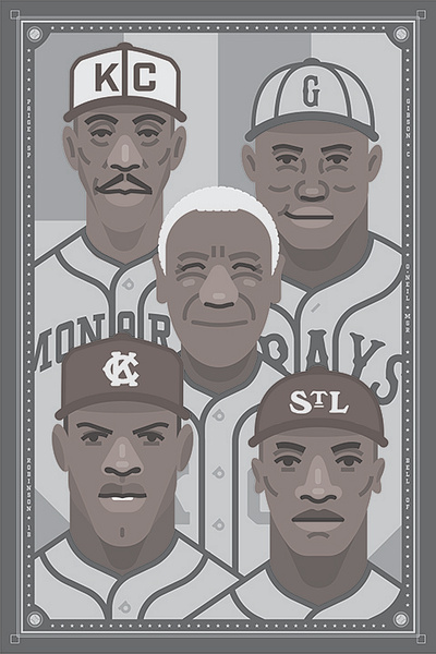 Negro Leagues commemorative poster american history baseball black history character design heroes history illustration poster sports