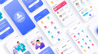 Alesha – Healthcare Medical Figma Template appointment booking doctor app doctor booking doctor finder fitness healthcare hospital medical consultation medicine mobile app mobile app ui pharmacy ui design yoga