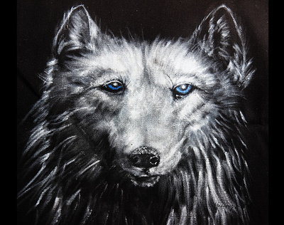 White Wolf acrylic acrylic painting acrylicpainting animalpainting black blackandwhite bnw canvas canvasart illustration painting wolf wolfpainting