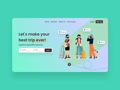 Travel Booking App UI Design travel trip