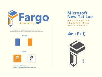 Fargo Academy Educational logo concept academy logo brand design brand identity branding clean creative logo design education fargo grid grid logo illustration institute logo logodesign modern popular school logo solid color