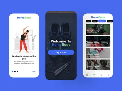 Fitness & Workout App design graphic design uidesign