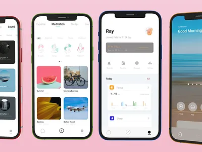 Meditation & Yoga Mobile App design icon illustration illustrator ui ux web website