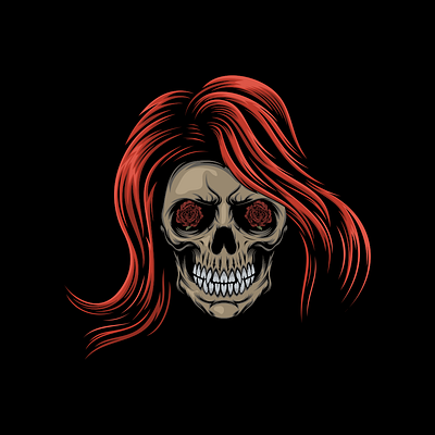 ladies skull animation awesome design branding design illustration illustrator logo ui ux vector