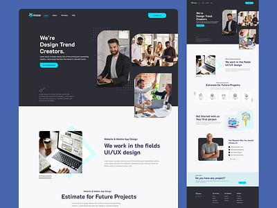 "Instar" Design Trend Creators Landing Page. blog branding creative design designer graphic design interface landing page mordern motion graphics ui ux web ux web