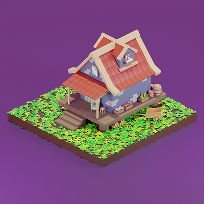 Tiny House 3d art 3d modeling blender3d