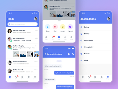 Messenger App app app ui chat chatting app clean ui concept dailyui design messege messenger messenger app minimal mobile app signal ui ux whatsapp