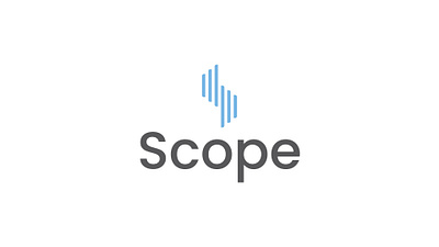 Scope blue company graphic design investment logo simple