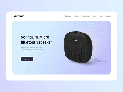 Bose portable speaker 3d animation bose branding design flat home interaction landing page layo motion design motion graphics product product design scroll speaker studio ui user interface ux