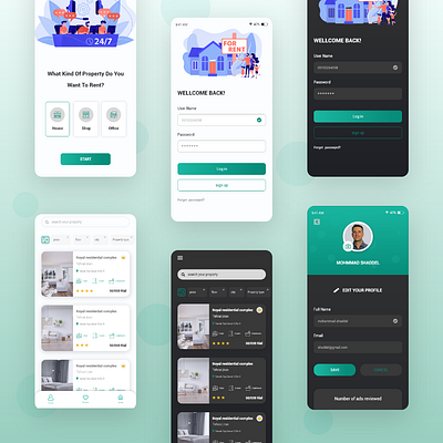 ui ux design for rent home application application design graphic design ux xd