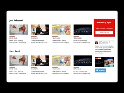 EIU PERSPECTIVES Category Page 5/6 clean design desktop events ui ux ux design