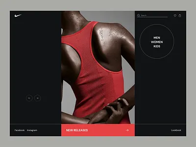 Nike design concept 2d 3d animation anna fesenko design design app gotoinc grid illustration minimal minimalistic nike nike website sport ui ux website concept