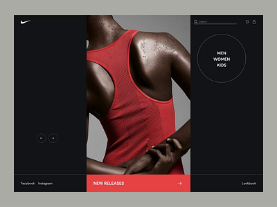 Nike design concept 2d 3d animation anna fesenko design design app gotoinc grid illustration minimal minimalistic nike nike website sport ui ux website concept