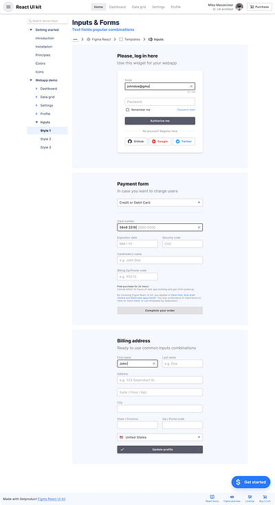 Figma React system — 2 in 1 UI kit to design & code app dashboard design figma material react templates ui ui kit