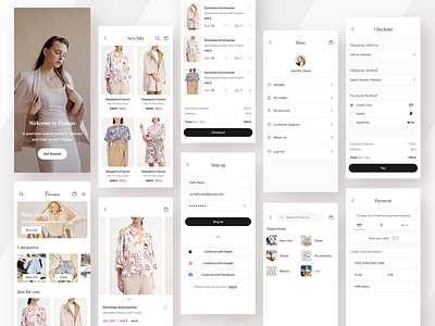 Ecommerce - Mobile App chothing clothing app e commerce e commerce app ecommerce fashion fashion app minimal mobile mobile app mobile design online shop online store shop shop app store store app