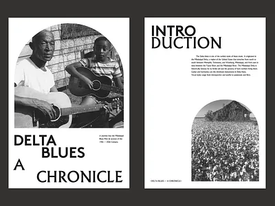 Mississippi Blues - A chronicle. Cover design grid illustration layout logo minimal poster type website