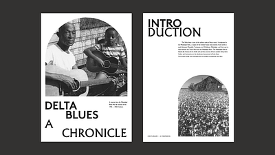 Mississippi Blues - A chronicle. Cover design grid illustration layout logo minimal poster type website