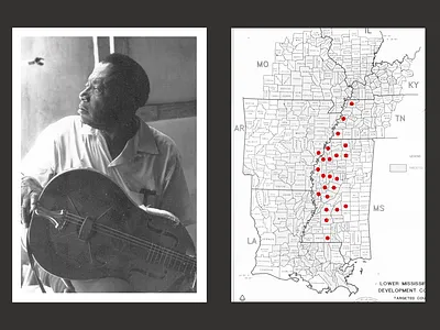 Mississippi Blues - A chronicle. design grid layout minimal poster type website