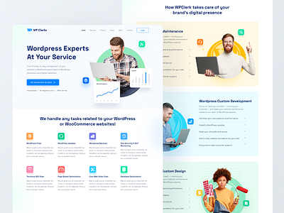 WordPress maintenance agency Homepage agency design homepage interface landing page maintenance service support ui website wordpress