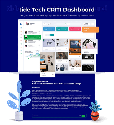 tide Tech E-commerce CRM iSaaS Dashboard branding design ux visual