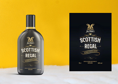 Modern Whisky Bottle Mockup bottle branding design mockup modern psd whisky