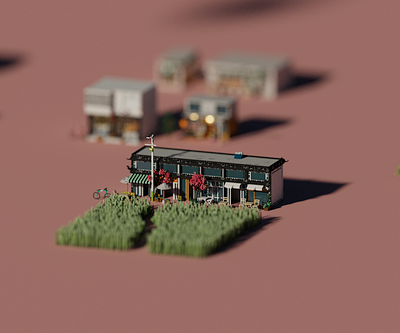 Shopfront | Xizhou, DALI 3d architecture building design magicavoxel pixel pixelart space voxel voxelart