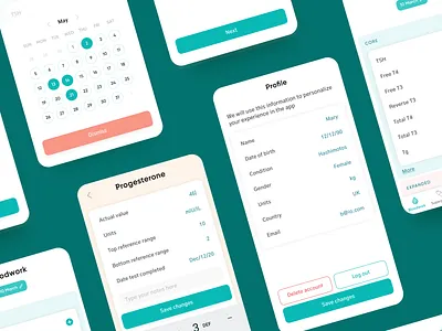 Healthcare Thyroid App android application clean healthcare mobile monitoring tracking ui ux visual
