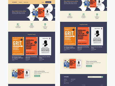 Web Design - Rebook library online book design figma landingpage ui uiux ux web webdesign