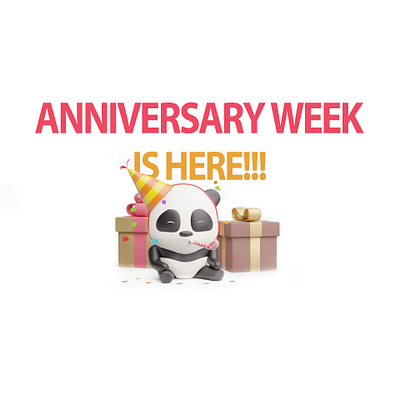 Anniversary week is here! 😍 3d animal blender competition contest cute design fun graphic design illustration illustrations kawai library resources