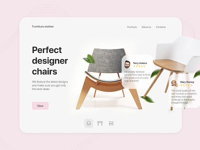 Furniture store design minimal ui ux web