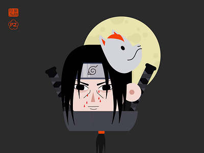 That Night 🌕🩸 character design illustration itachi japan naruto sharingan uchiha vector