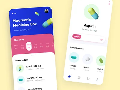 Medical Companion App 3d animation branding design graphic design illustration logo motion motion graphics ui uiux ux uxui