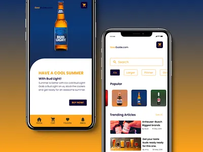 Beer Guide App Idea app beer beverage drinks figma mobile ui ux