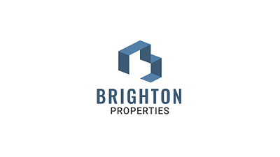 Brighton Properties abstract blue company graphic design logo property