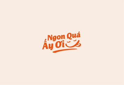 Logo Restaurant NGON QUA AY OI design illustration logo typography