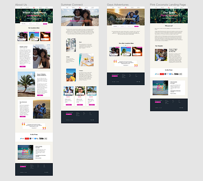 Landing Page Design for Community Travel Startup community design landing page queer travel traveller ui ux