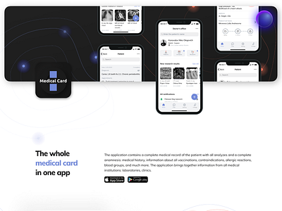Medical card mobile APP / medicine creative design illustration logo medical app medicine app mobile app ui uidesign ux uxdesign