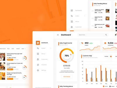 Food Order Admin Dashboard Design