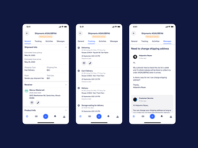 Delivery Service App - Shipment Detail delivery delivery app delivery service logistic mobile shipment shipping