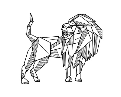 Geometric Lion animal design geometric illustration lion minimal