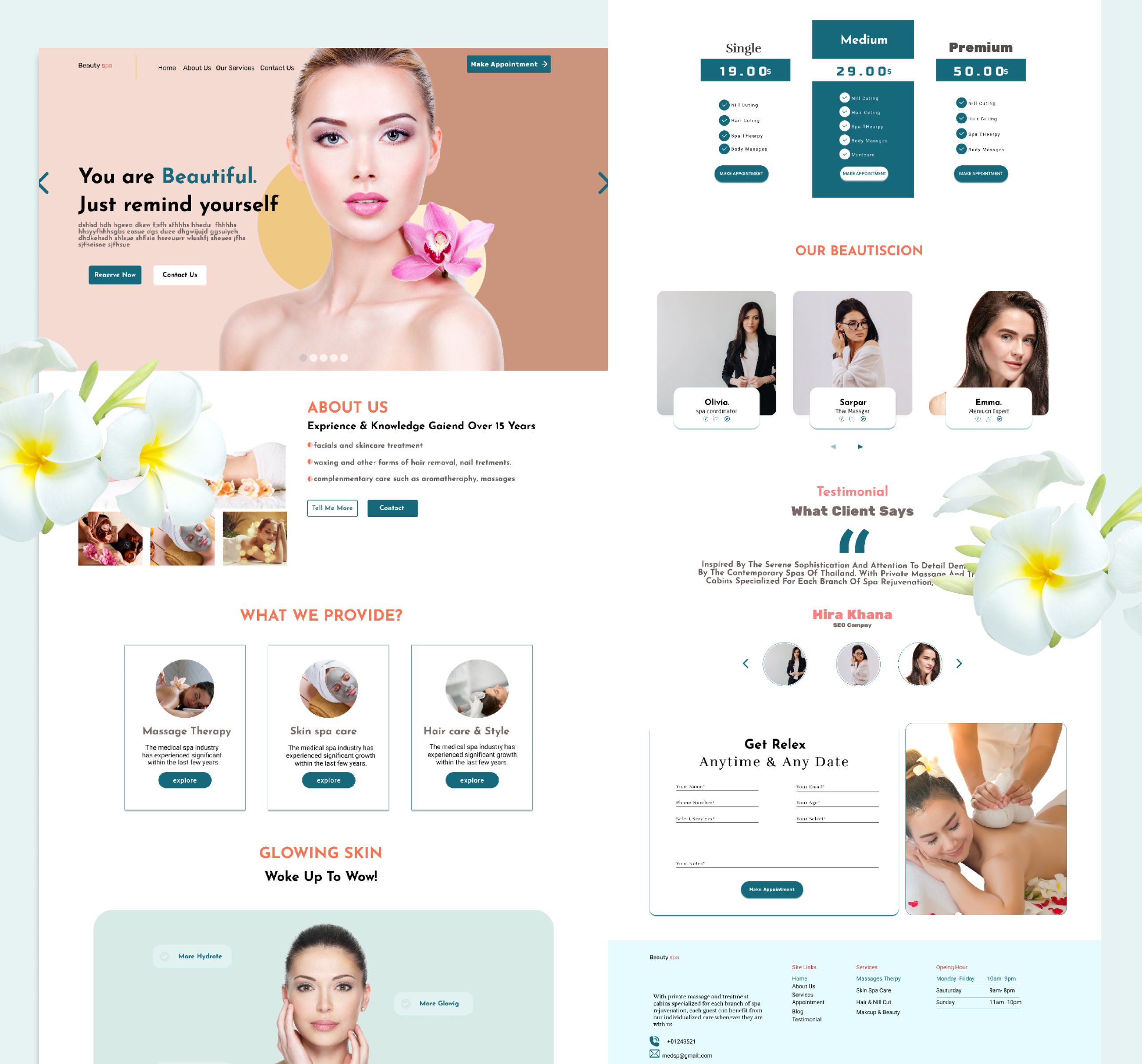 Example of Beauty UI Landing Page Design