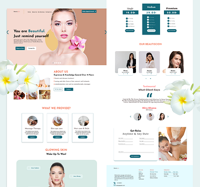 med spa landing page UI/UX concept app branding chiropractor design icon illustration logo med spa minimal t shirt typography ui ux vector web web design