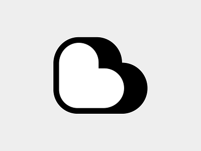 B + HEART branding design graphic graphic design graphicdesign heart letter logo logotype mark minimalist minimalistic monogram type typography vector