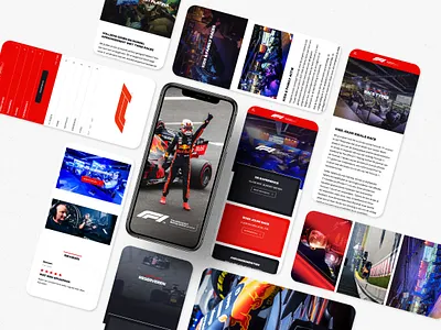 The Official F1® Racing Centre design formula one graphic design mobile design