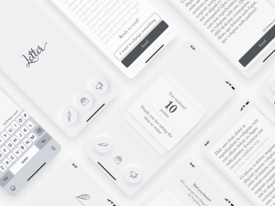 Letter - Social Mobile App anonymous app design figma letter app mobile app design mobile ui self improvement app social app ui ux